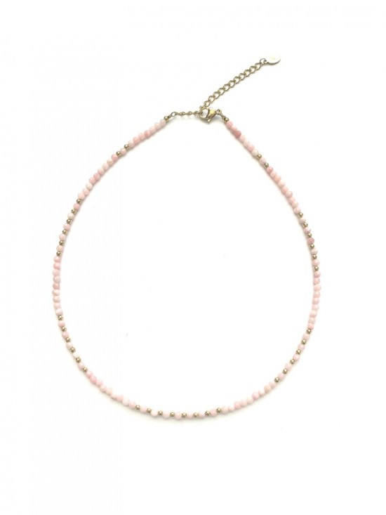 Beaded necklace pink