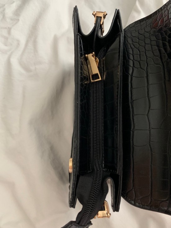 Croco bag black