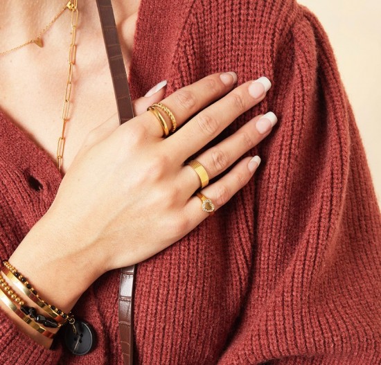 Ring Diamond Heart gold