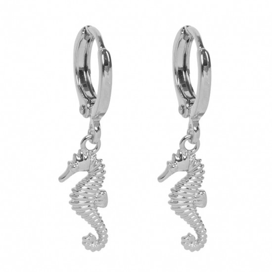 Earrings sweet seahorse silver