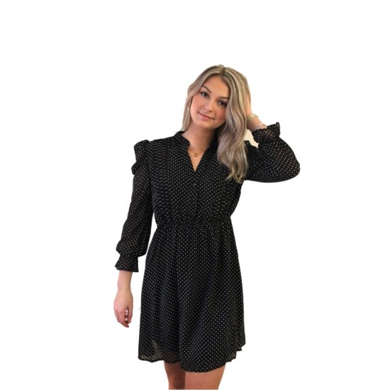 Dot dress black & white