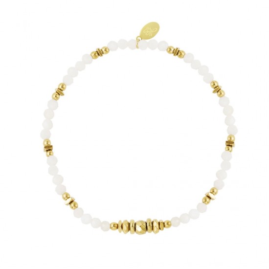 Beads bracelet white