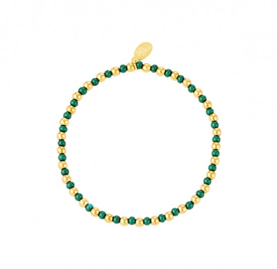 Bracelet green and gold