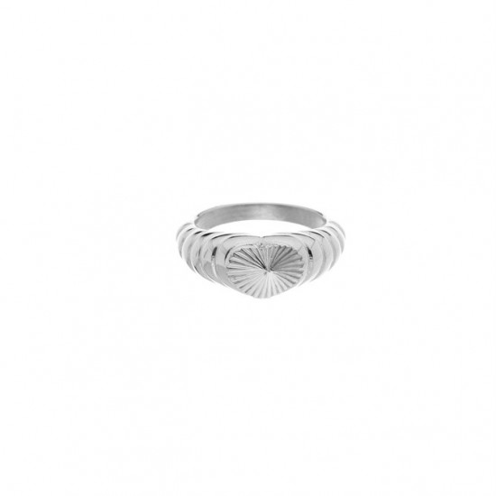 Heart ring silver