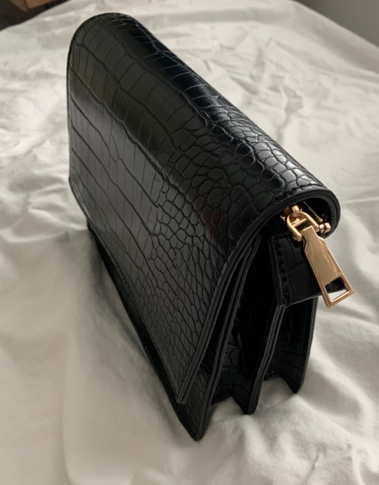 Croco bag black