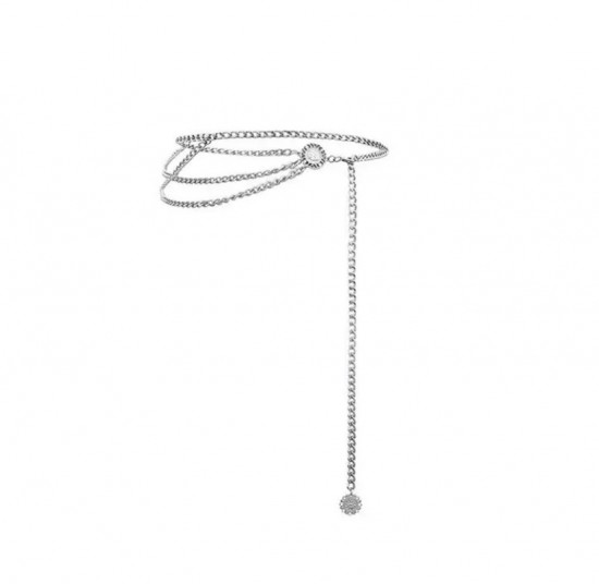 Silver chain belt
