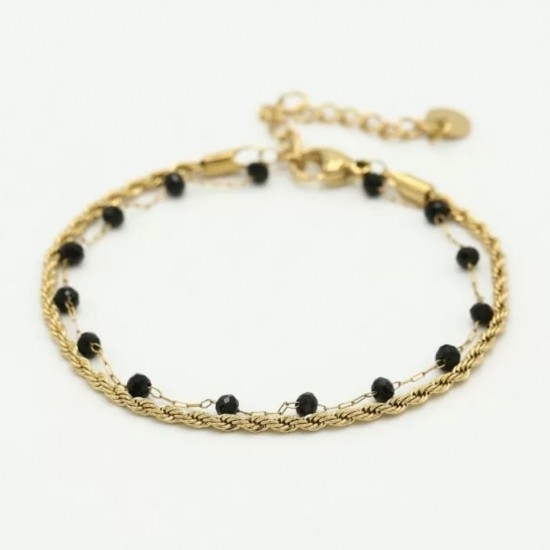Double bracelet black