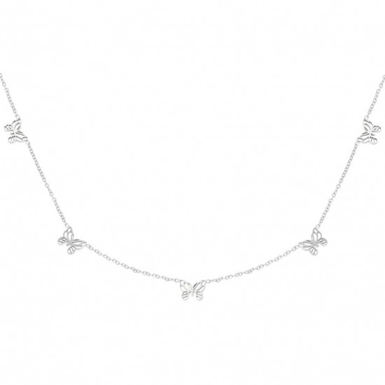 Butterfly necklace silver