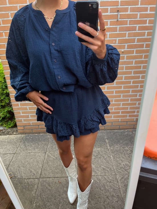 Oversized blouse blue