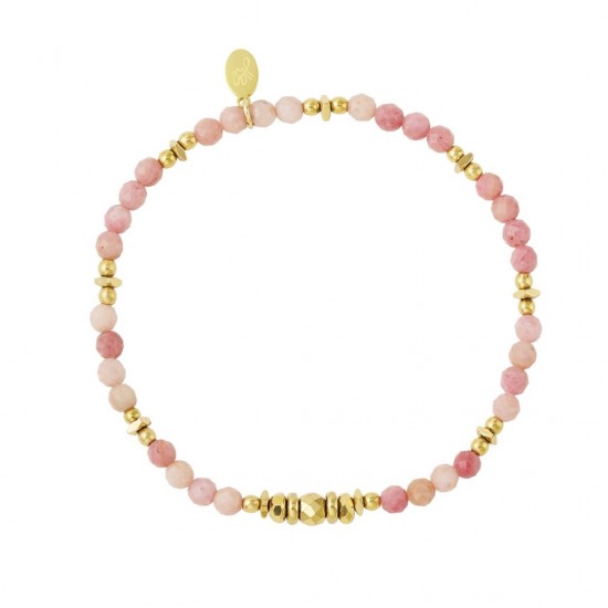 Beads bracelet pink