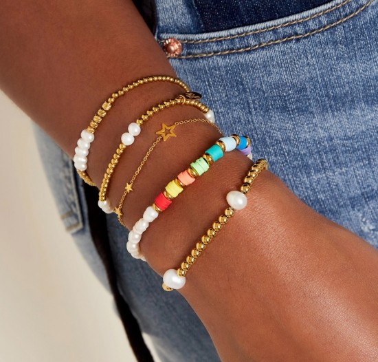 Bracelet with stars gold