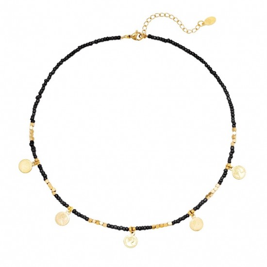 Necklace beads and coins