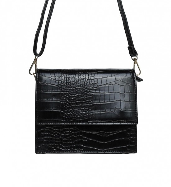 Croco bag black