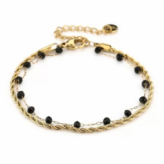 Double bracelet black