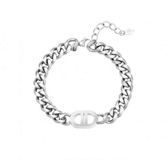 D bracelet silver