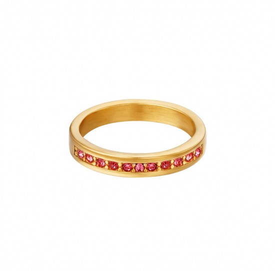 Ring with zirconia stones red