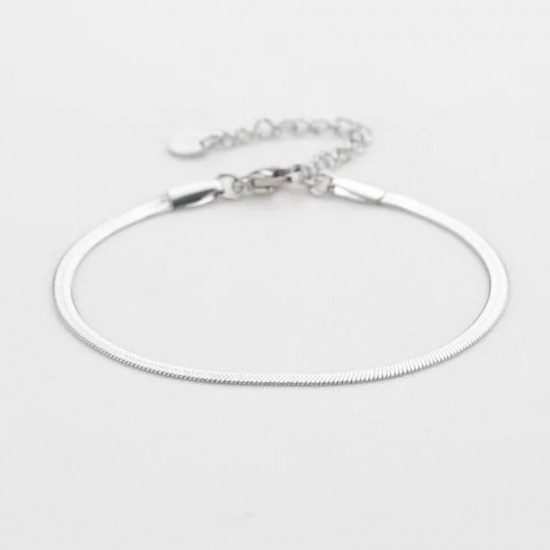 Flat bracelet silver