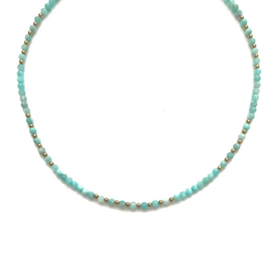 Beaded necklace blue