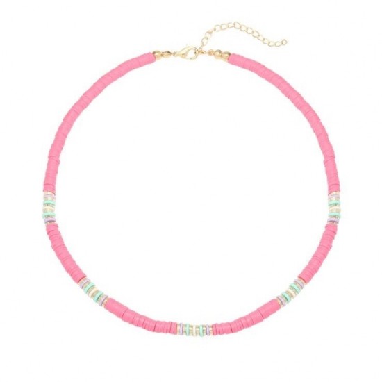 Surf necklace pink