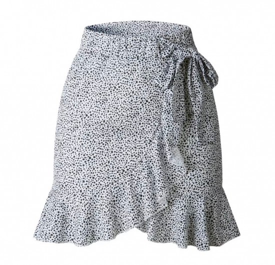 Dot skirt white