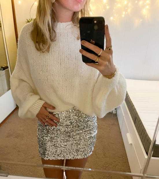 Oversized sweater beige