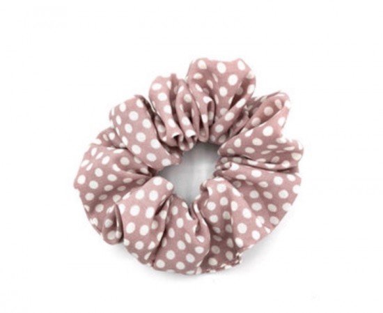 Scrunchie pink with dots