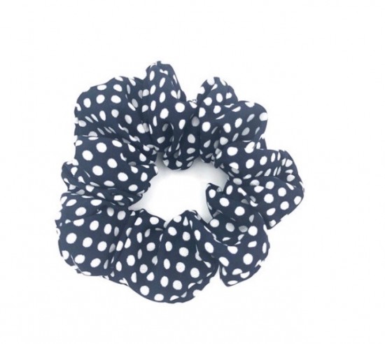 Scrunchie black with dots