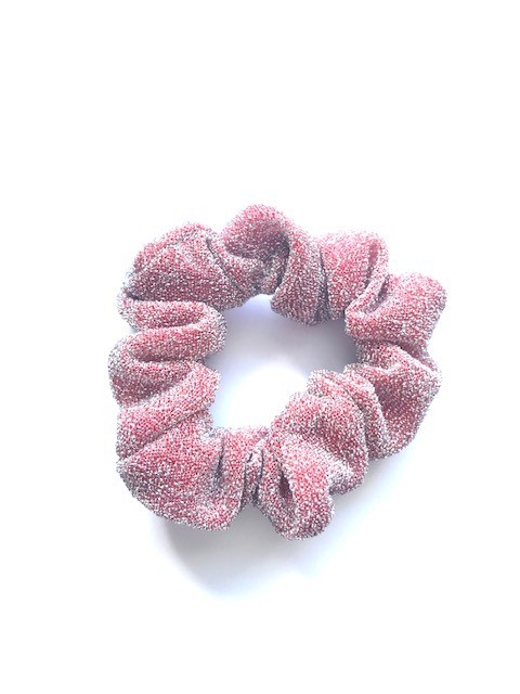 Scrunchie glitter light pink