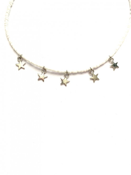 Star necklace white