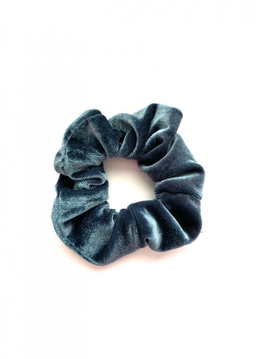 Scrunchie velvet sea blue