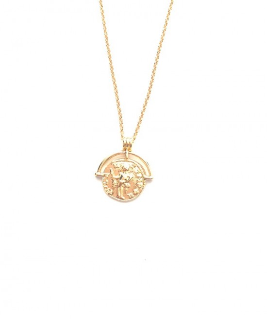 Statement necklace coin gold