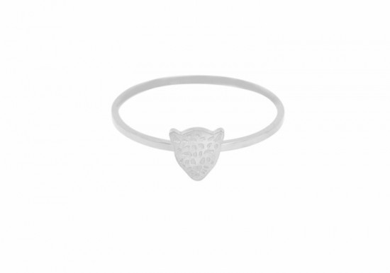 Leopard ring silver