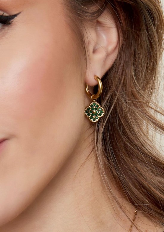 Clover earrings pink