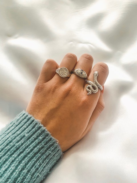 Ring roman coin silver