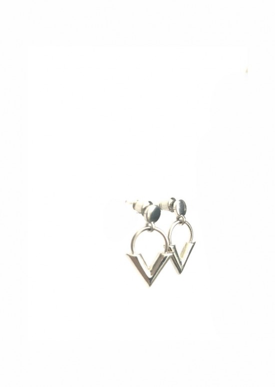 Earrings sweet V silver
